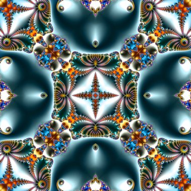 Özel sanat, benzersiz soyut tasarım, fraktal geometri