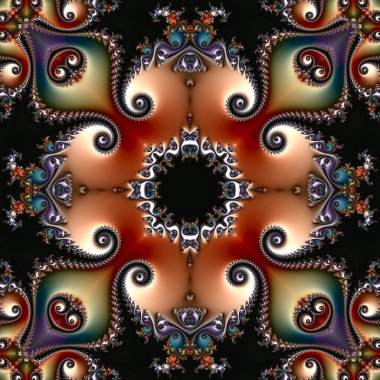 Özel sanat, benzersiz soyut tasarım, fraktal geometri