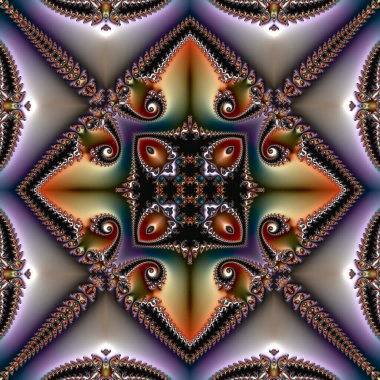 Özel sanat, benzersiz soyut tasarım, fraktal geometri