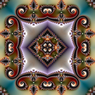 Özel sanat, benzersiz soyut tasarım, fraktal geometri