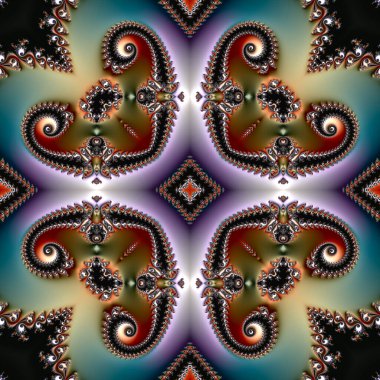 Özel sanat, benzersiz soyut tasarım, fraktal geometri