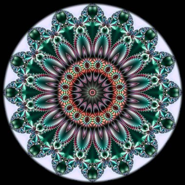 Özel sanat, benzersiz soyut tasarım, fraktal geometri