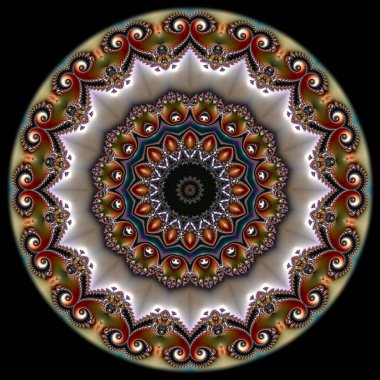 Özel sanat, benzersiz soyut tasarım, fraktal geometri