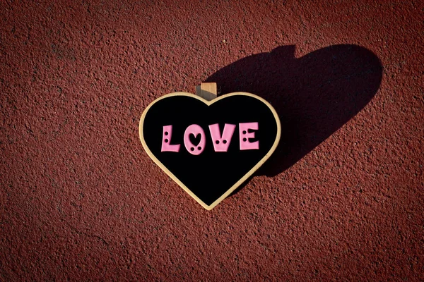 Texto Amor Forma Corazón Fondo —  Fotos de Stock