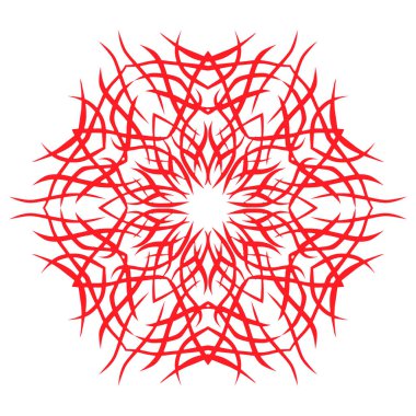 Beyaz arka plan üzerinde yuvarlak süsleme. Vektör Vintage sembolü Logo, pullar, restoranlar, kafeler, mağazalar için.