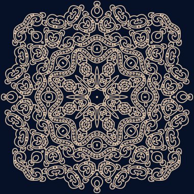 kare desen oryantal tarzı. Tekstil, giyim, yastık, nevresim ve diğer dekorasyon için kullanılan