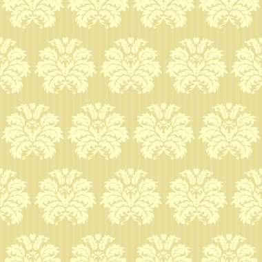 Vektör sorunsuz damask deseni. Zengin süsleme, duvar kağıtları, tekstil, scrapbooking vb için eski Şam tarzı desen.