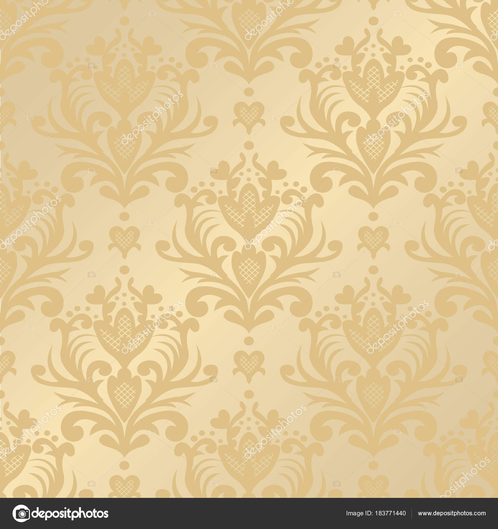 Vector Seamless Floral Damask Pattern Rich Ornament Old Damascus