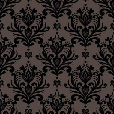 Vektör sorunsuz çiçek damask desenli. Zengin süsleme, Damascus tarzı eski. Royal Victoria Dikişsiz desen duvar kağıtları, tekstil, ambalaj, düğün davetiyesi için. Damasko kadın desen. Eps8