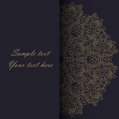 Resimde güzel süsler ve şeritler, metin için arka plan. Desen davetiye veya tebrik kartı.