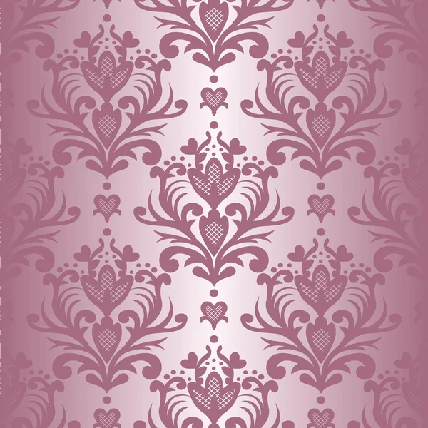 Vector patrón de damasco floral. Adorno rico, estilo antiguo de Damasco. Patrón victoriano real sin costuras para fondos de pantalla, textil, envoltura, invitación de boda. EPS10 — Vector de stock