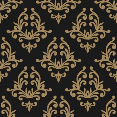 Vektör çiçek damask desenli. Zengin süsleme, Damascus tarzı eski. Royal Victoria desen duvar kağıtları, tekstil, ambalaj, düğün davetiyesi için. Damasko kadın desen.