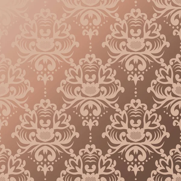 Retro vzor bezešvé. Květinové ornamenty tapety. Damaškové temné vektorové pozadí s ozdobnými ornamenty a květy v barokním stylu. Luxusní nekonečné textura. — Stockový vektor