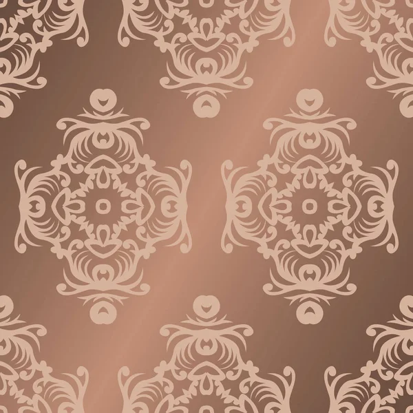 Vektor Damask hladký vzor pozadí. Elegantní luxusní textura pro tapety, pozadí a stránku výplně. — Stockový vektor