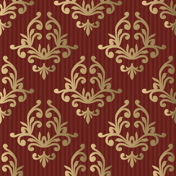 Vector patrón de damasco floral. Adorno rico, estilo antiguo de Damasco. Patrón victoriano real para fondos de pantalla, textil, envoltura, invitación de boda. Patrón mujer Damasco . — Vector de stock