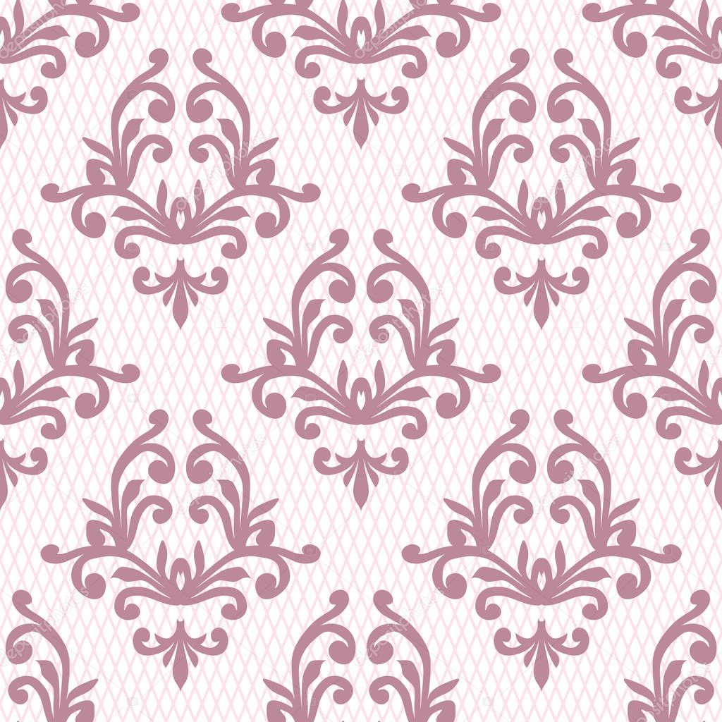 Vector damask seamless pattern background. Elegant luxury texture for wallpapers, backgrounds and page fill.