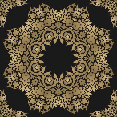 Sorunsuz çiçek desenli. Şark süsleme. Tasarım öğesi. 