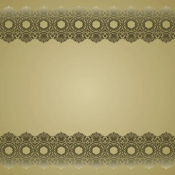 Gouden lace grenzen, sier papier lijnen, vector. de naam van het bord. Romantische bruiloft uitnodiging. Abstract ornament. EPS 10 — Stockvector