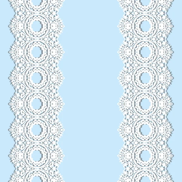 Witte lace grenst aan schaduw, sier papier lijnen, vector. de naam van het bord. Romantische bruiloft uitnodiging. Abstract ornament. EPS 8 — Stockvector