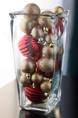 Cam kavanoza dekorasyon için Noel top süsler. 