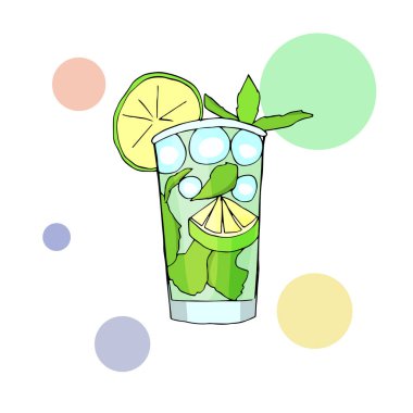 Soğuk limonata. Vektör çizim