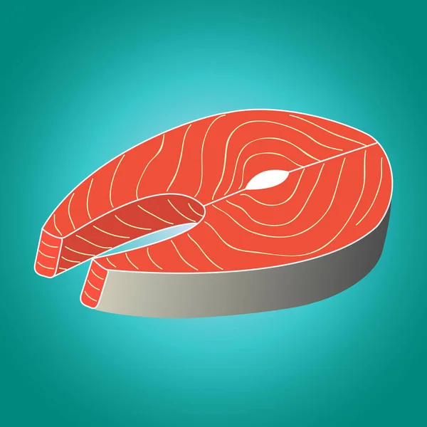 Mavi renkte kırmızı balık dilimi