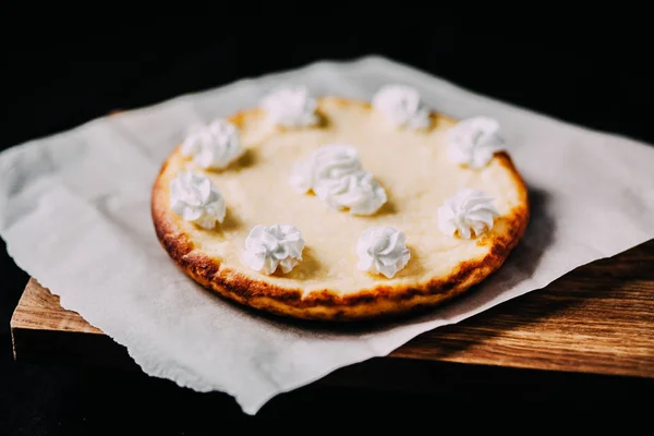 Torta Formaggio Fatta Casa Torta Dessert Estiva Biologica Sana — Foto Stock