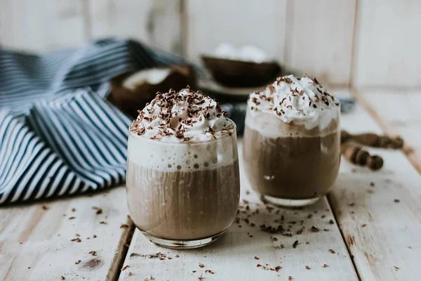 Kogelvrij Koffie Latte Gemengd Met Organische Gras Gevoed Boter Mct — Stockfoto