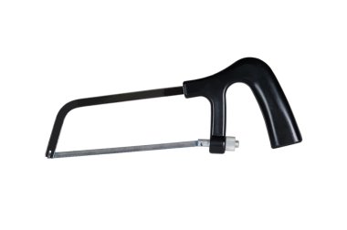 Beyaz arka plan üzerinde yay testere