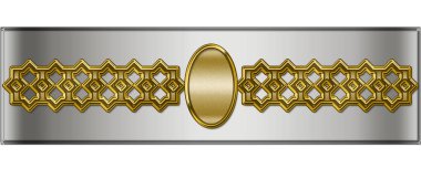 Beyaz arkaplanda bir dizi altın düğme