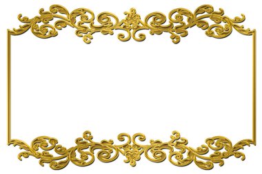 Altın çerçeveli klasik arkaplan