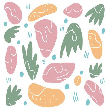 Soyut doğa geçmişi. Vektör çizimi. Beyaz arka planda izole edilmiş..