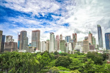 Bangkok Metropolis 'in ortasındaki yeşil alanda.