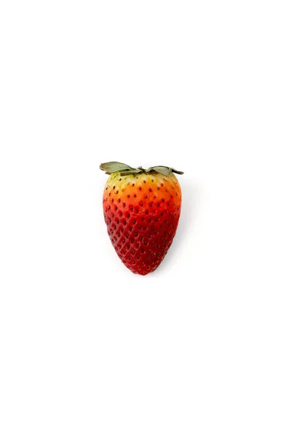 Not fresh strawberry on the white background white clipping path — Stock Fotó