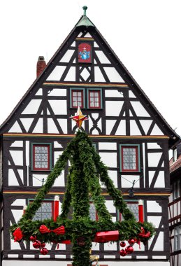 Noel dekorasyon eski Alman şehrin Seligenstadt