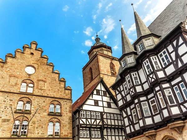 Μεσαιωνικά κτίρια στο Alsfeld, Γερμανία — Φωτογραφία Αρχείου