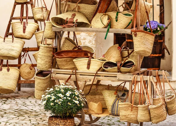 Seleção de sacos de palha — Fotografia de Stock