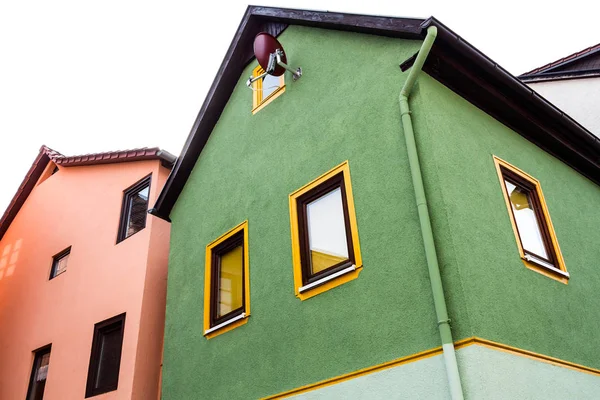 Kolorowe domy w starym mieście Amorbach, Niemcy — Zdjęcie stockowe