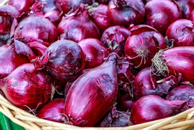 Taze kırmızı soğan arka plan 