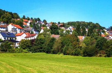 Picturesque residential houses of Bad Soden Salmuenster, Germany clipart