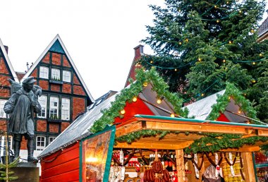 Mnster küçük Christmas Market, Almanya, el sanatları ve özel lezzetler geniş bir seçim ile Altstadt genelinde dağılmış beş farklı pazarlarda biridir