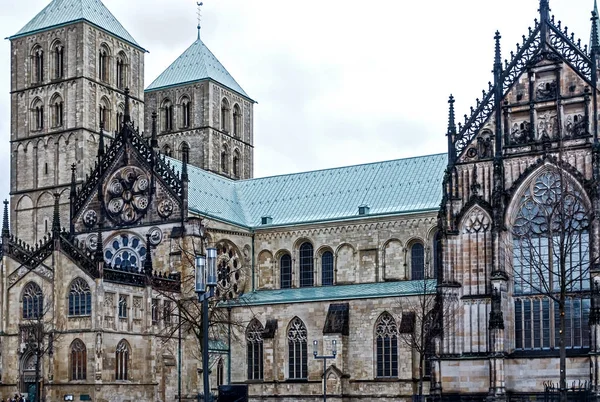 Mnster Katedrála Paulus Dom Přechodném Slohu Počátkem Století Katedrální Kostel — Stock fotografie