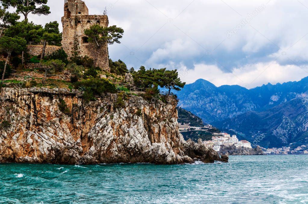 Amazing Cliffs Panorama in Amalfi, Italy, Europe