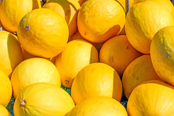 Melone Dolce Melata Cucumis Melo Fondo Frutta — Foto Stock