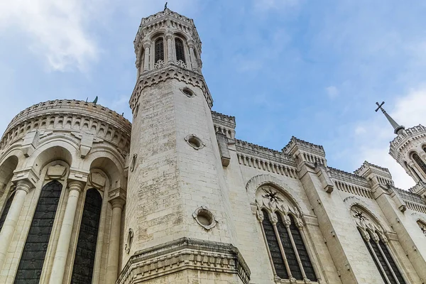 Lyon Rhone Alpes Frankrijk Basiliek Notre Dame Van Fourvire Top — Stockfoto
