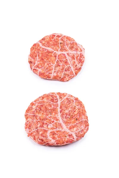 Costoletta di hamburger isolata su bianco. — Foto Stock