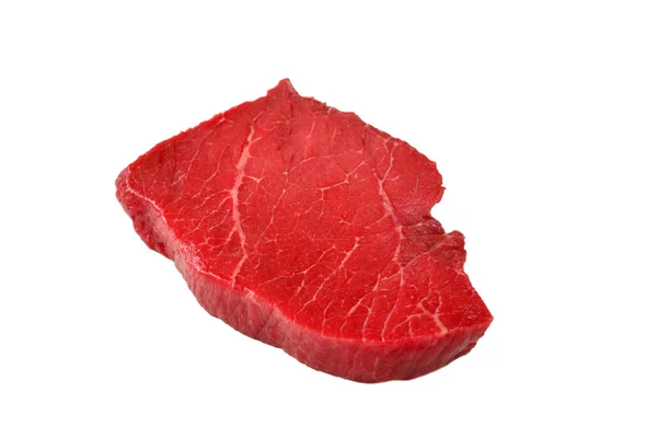 Bife isolado sobre fundo branco. — Fotografia de Stock