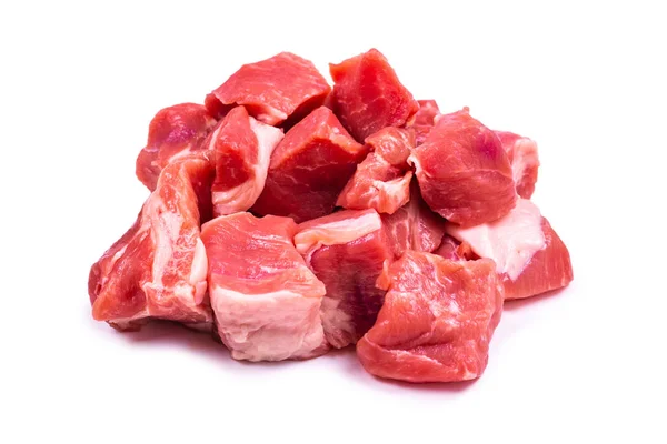 Piezas frescas de cerdo crudo aisladas. —  Fotos de Stock