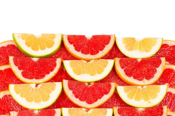 Pomelo e toranja fatias fundo . — Fotografia de Stock