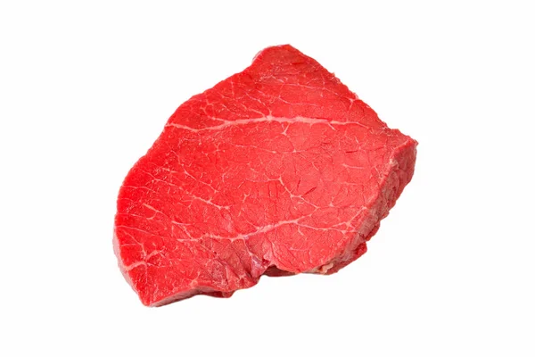 Hovězí steak izolované na bílém pozadí. — Stock fotografie